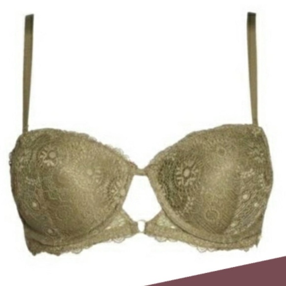 Sam Edelman Green Lace Convertible Bra - Mermaid Olive Green - 32C - Picture 4 of 4